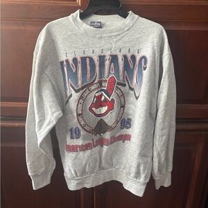 Vintage 1995 Cleveland Indians AL Champs Sweatshirt | MLB 90s Graphic Crewneck L